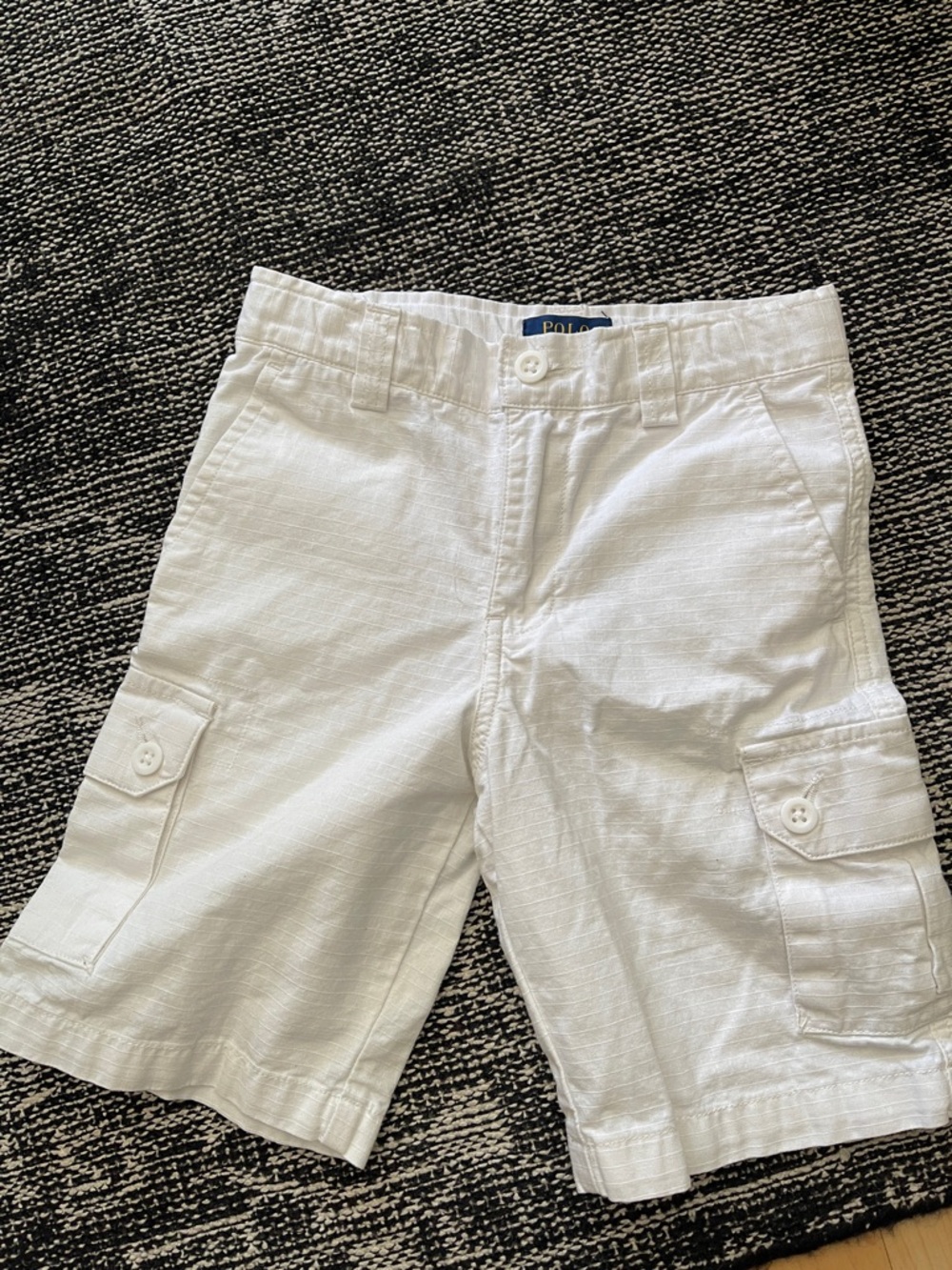 Polo Ralph Lauren white cotton cargo shorts